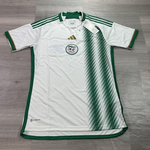 adidas Other - NEW Algeria Soccer Jersey Mens Small White Home Adidas AEROREADY FAF JSY HE9254